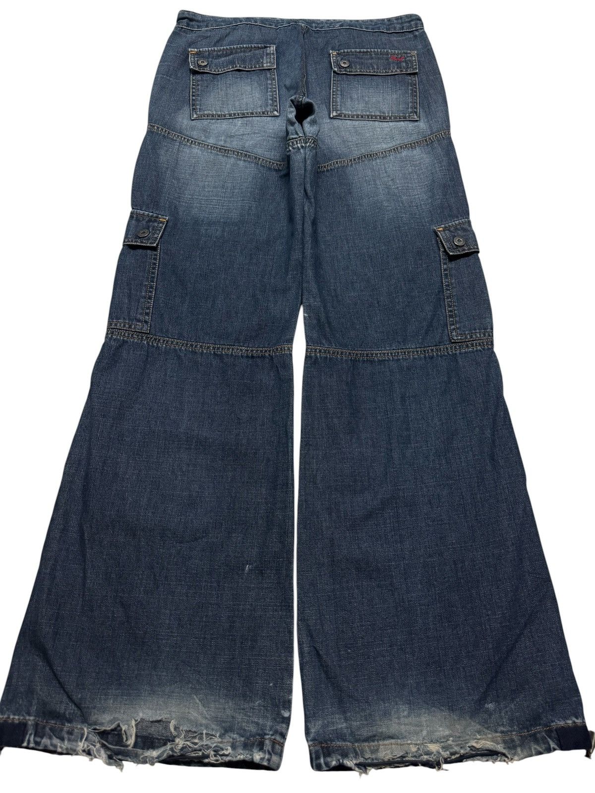 Esprit 💥BAGGY FLARE💥VINTAGE ESPRIT MUDWASH CARGO JEANS SICK DISTRES Size US 31 - 1 Thumbnail