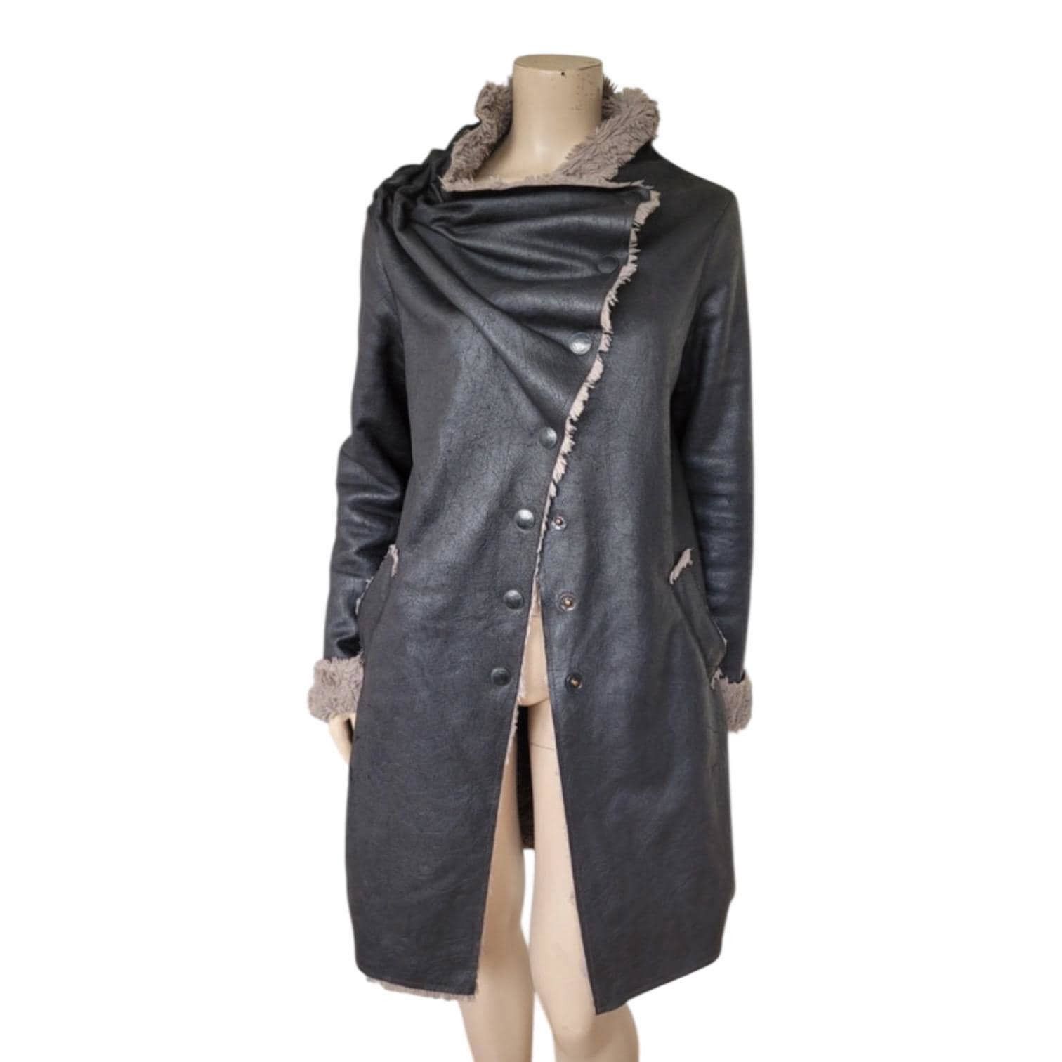 Cop Copine The Cop Copine Draped Slouchy Long Fur Coat Size ONE SIZE - 1 Thumbnail