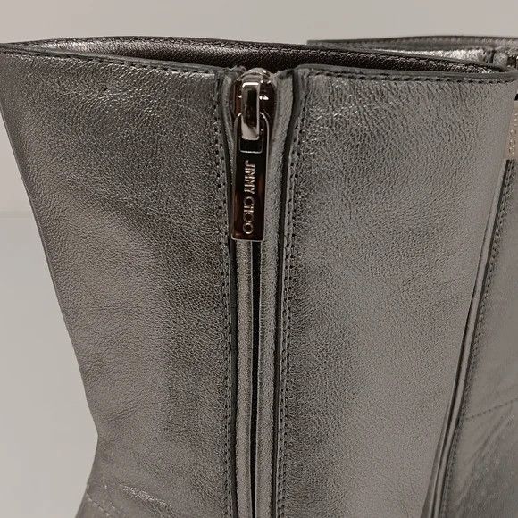 Jimmy Choo Jimmy Choo Merle 100 Metallic Leather Ankle Boots - EU36/US6 Size US 6 / IT 36 - 11 Thumbnail