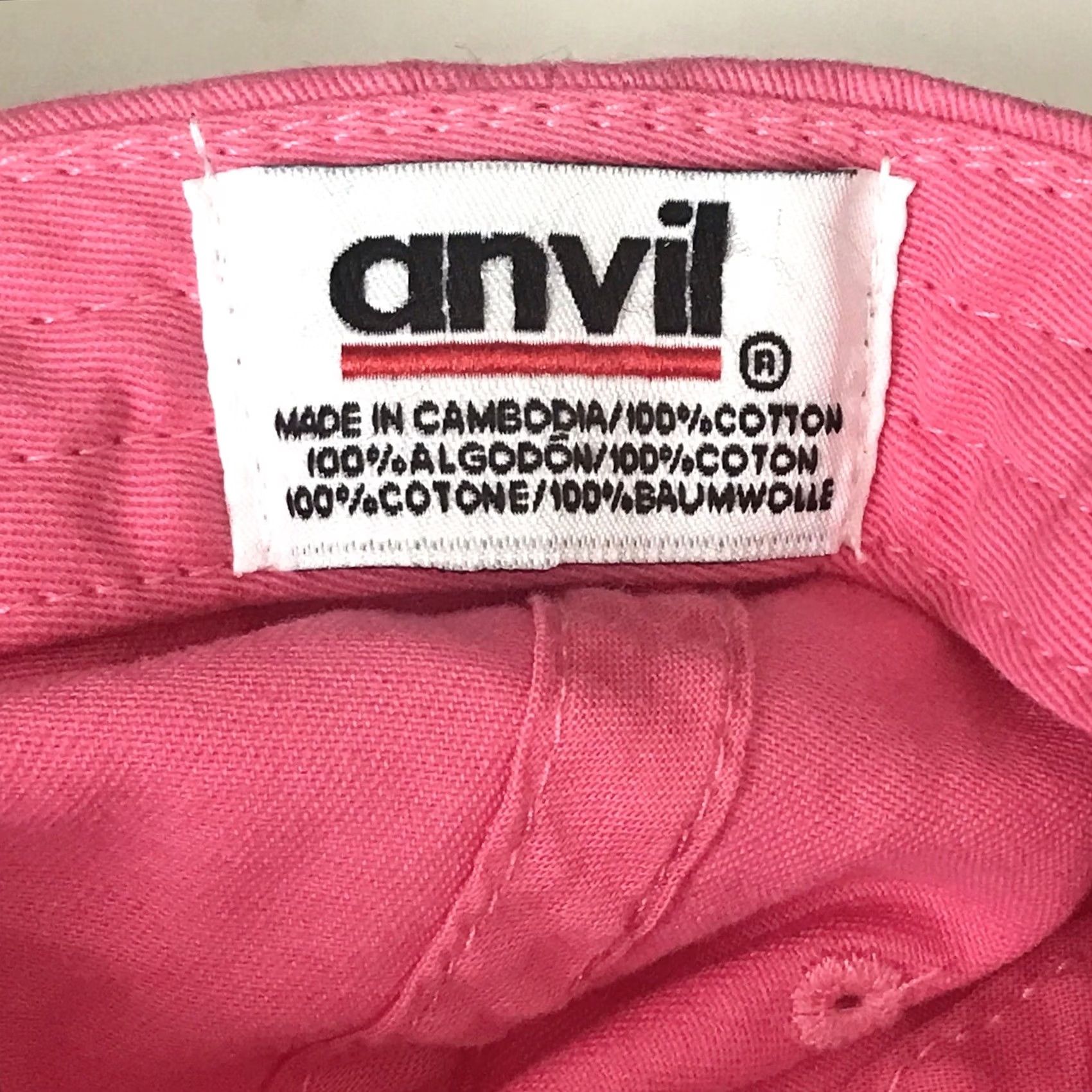 Anvil Anvil Pink Adjustable Baseball Cap Hat Embroidered Chillin’ with my PEEPS OS Women Hat Size ONE SIZE - 4 Thumbnail