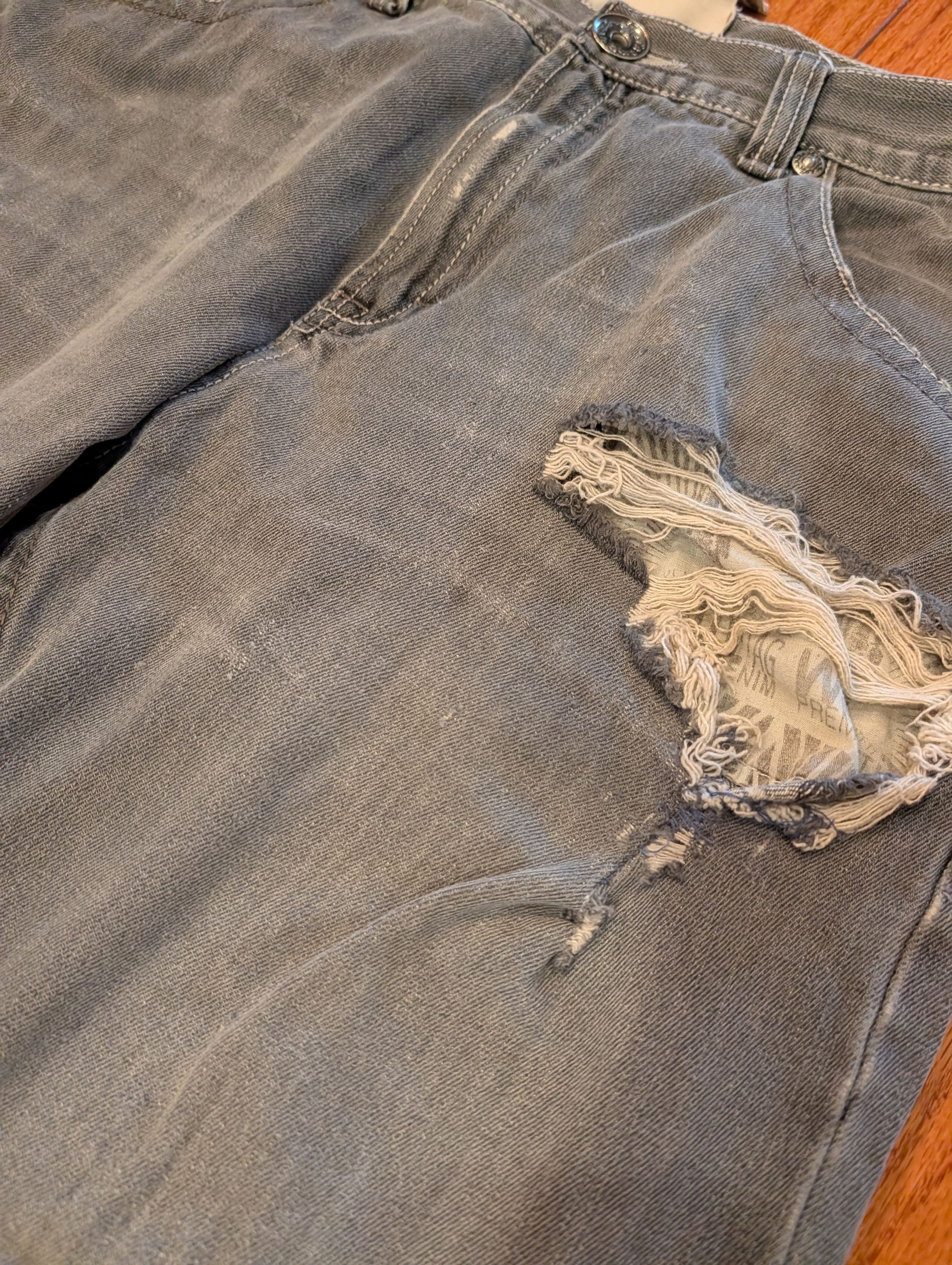 Southpole White Tag Premium Y2K Baggy Embroidered Jeans 40X32 Fleur Size US 40 / EU 56 - 7 Thumbnail