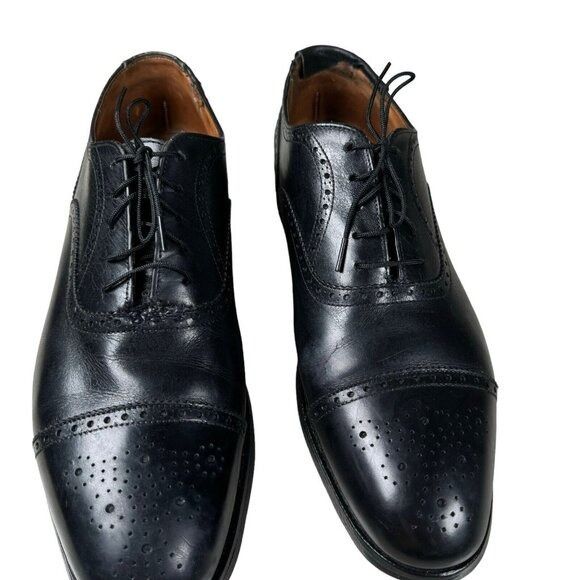 Brooks Brothers Brooks Brothers Peal & Co Made in England Black Leather Oxfo Size US 10 / EU 43 - 6 Thumbnail
