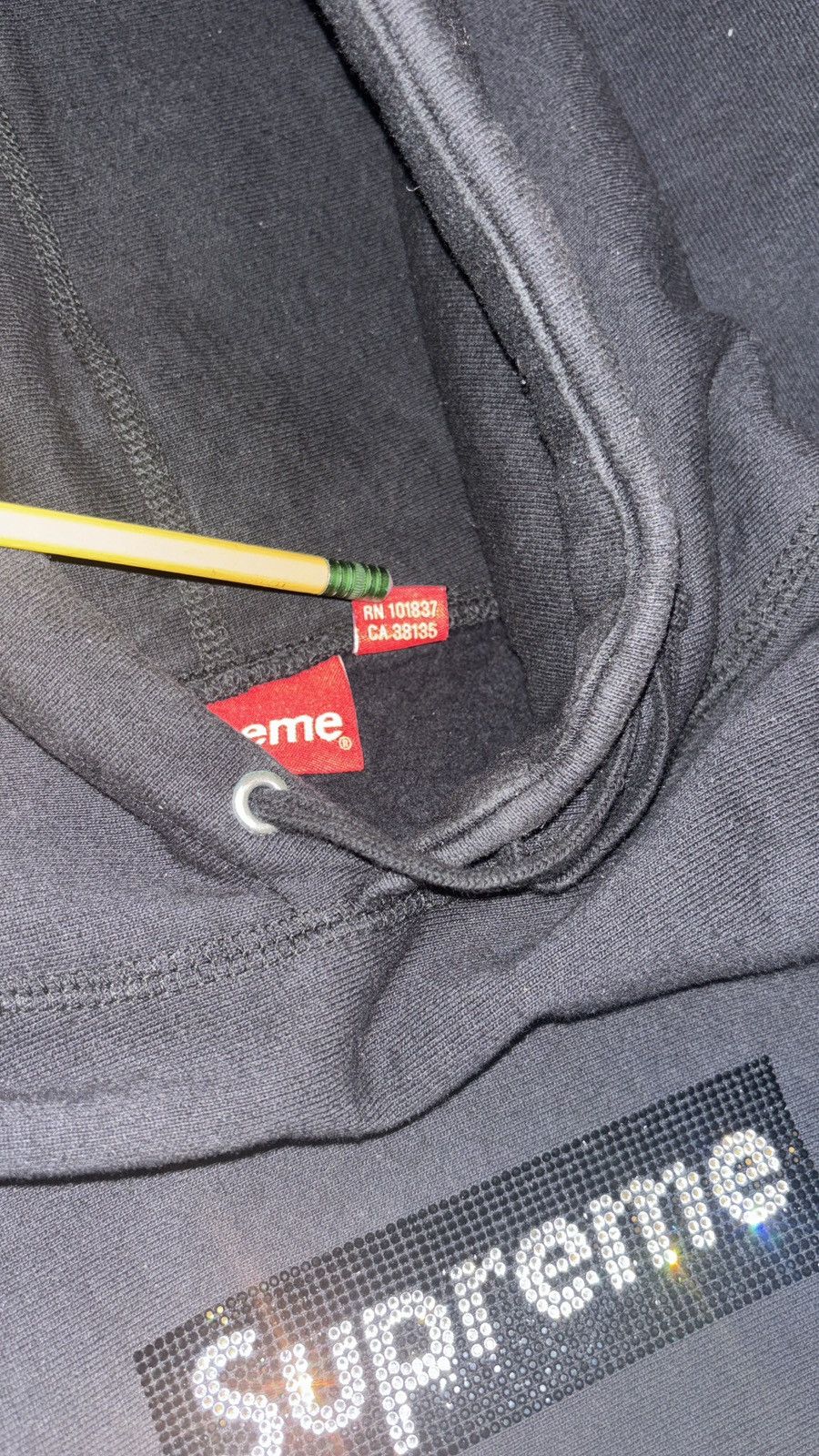 Supreme × Swarovski Supreme x Swarvonski Box Logo Hoodie FW19 Size US M / EU 48-50 / 2 - 7 Thumbnail