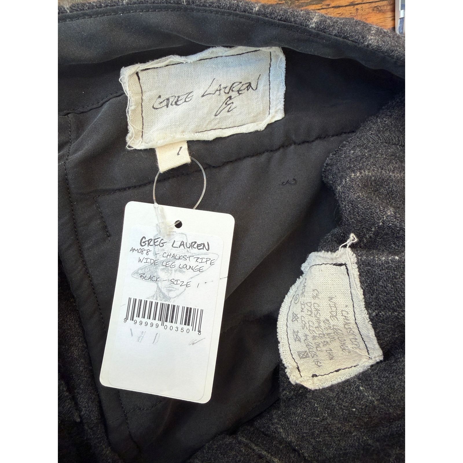 Greg Lauren Greg Lauren Chalkstripe Wide Leg Lounge Pants Size US 30 / EU 46 - 3 Thumbnail