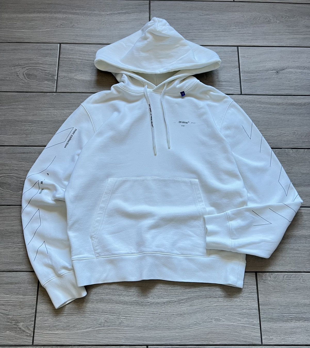 Off-White Off-White Unfinished Arrows White Hoodie Size US M / EU 48-50 / 2 - 18 Thumbnail