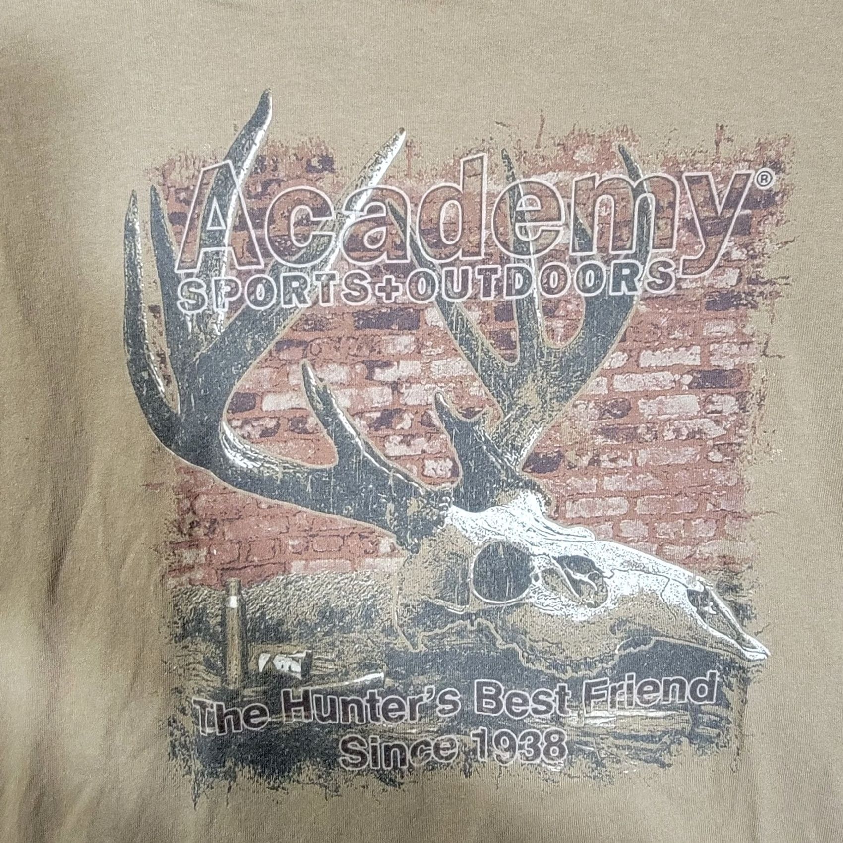 Vintage VINTAGE Academy Sports And Outdoors Shirt Mens XL Hunters Best Friend Distressed Shirt Mens XL Brown Cotton Logo Size US XL / EU 56 / 4 - 3 Thumbnail