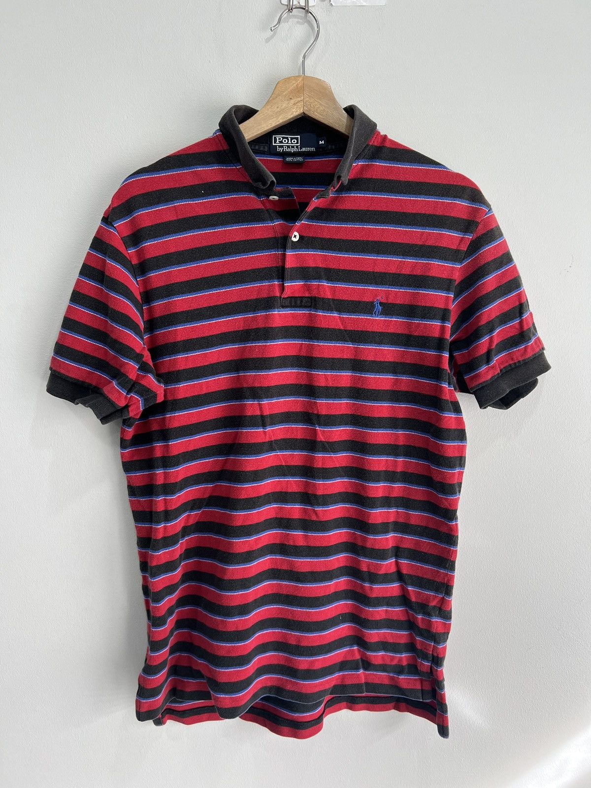 Polo Ralph Lauren Vintage 90s Ralph Lauren Polo Shirt Striped pony Size US M / EU 48-50 / 2 - 1 Thumbnail