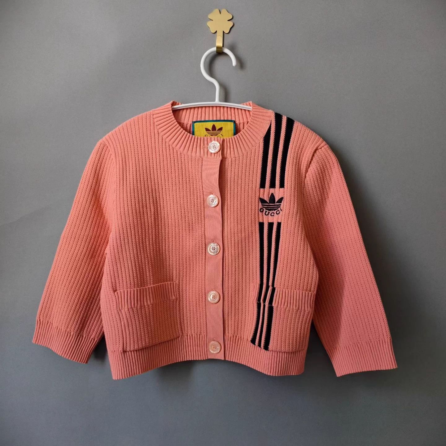 Gucci Gucci SS22 Logo Stripe Short Knit Sweater Women's Pink XS Size XS / US 0-2 / IT 36-38 - 1 Thumbnail