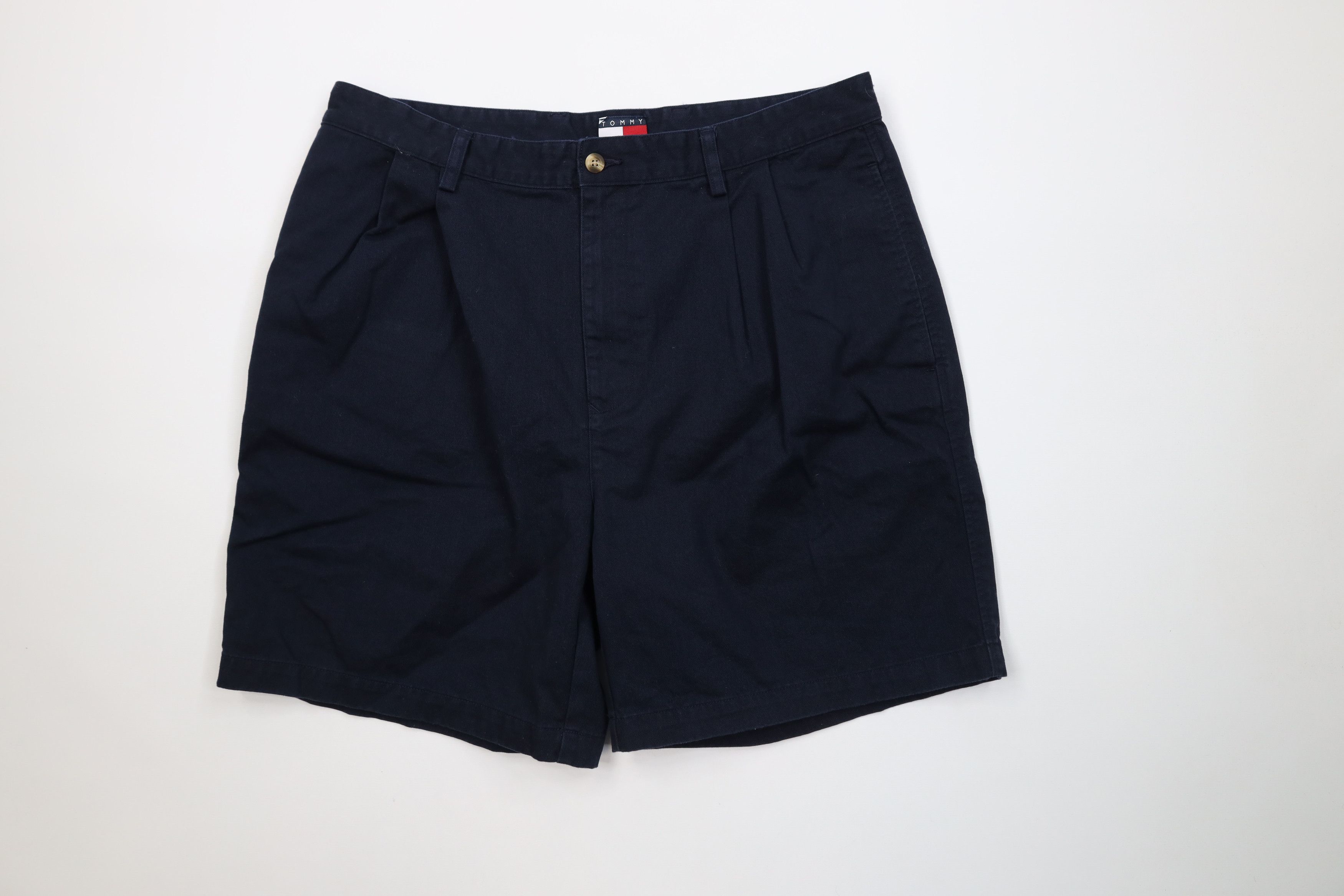 Tommy Hilfiger Vintage 90s Tommy Hilfiger Above Knee Chino Shorts Blue Size US 36 / EU 52 - 1 Thumbnail