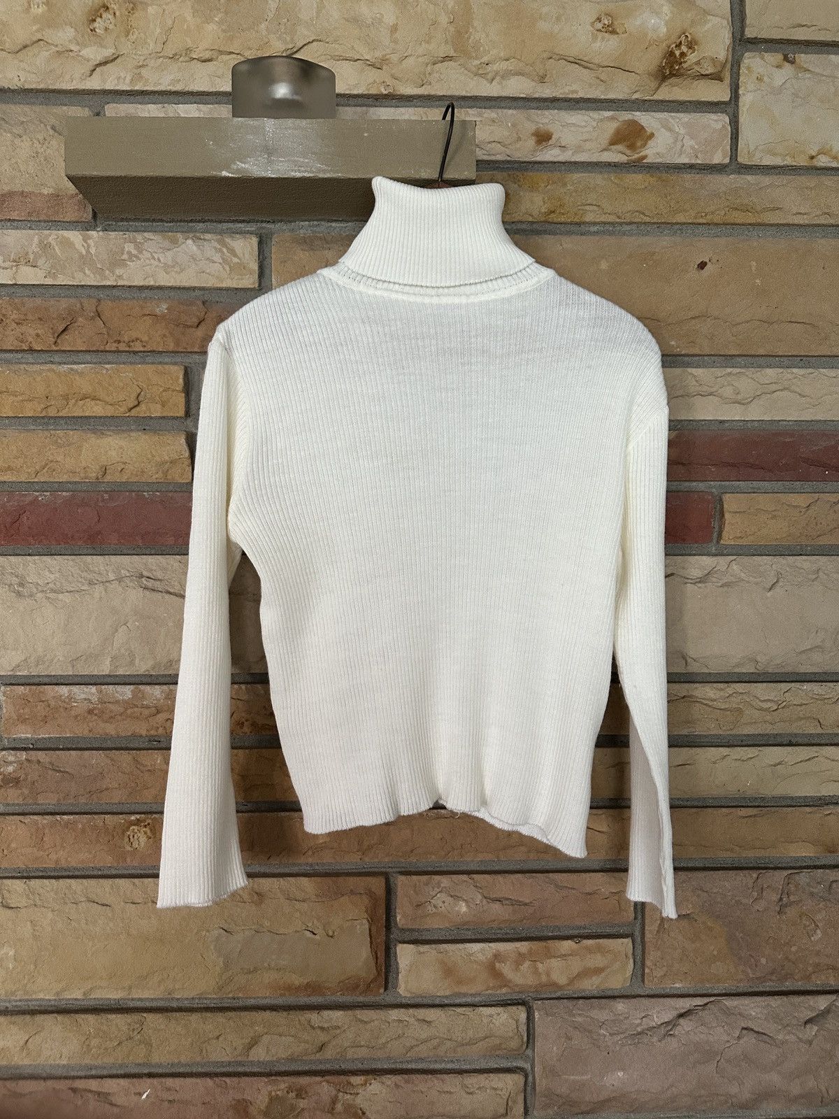Japanese Brand Vintage 70s Ribbed Turtleneck Sweater Size L / US 10 / IT 46 - 1 Thumbnail