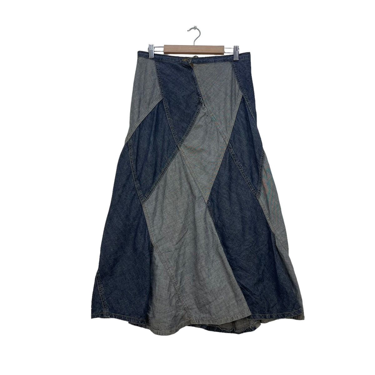 Japanese Brand × Other Patchwork Denim Skirt Size 30" / US 8 / IT 44 - 1 Thumbnail