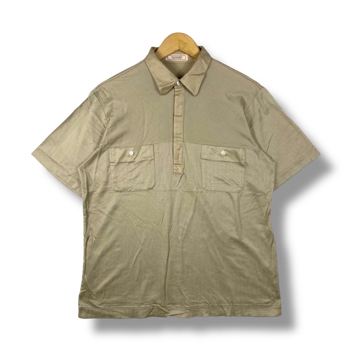 Vintage × Yves Saint Laurent Vintage YVES SAINT LAURENT Tricots Pour Homme Polo Shirt Size US L / EU 52-54 / 3 - 1 Thumbnail