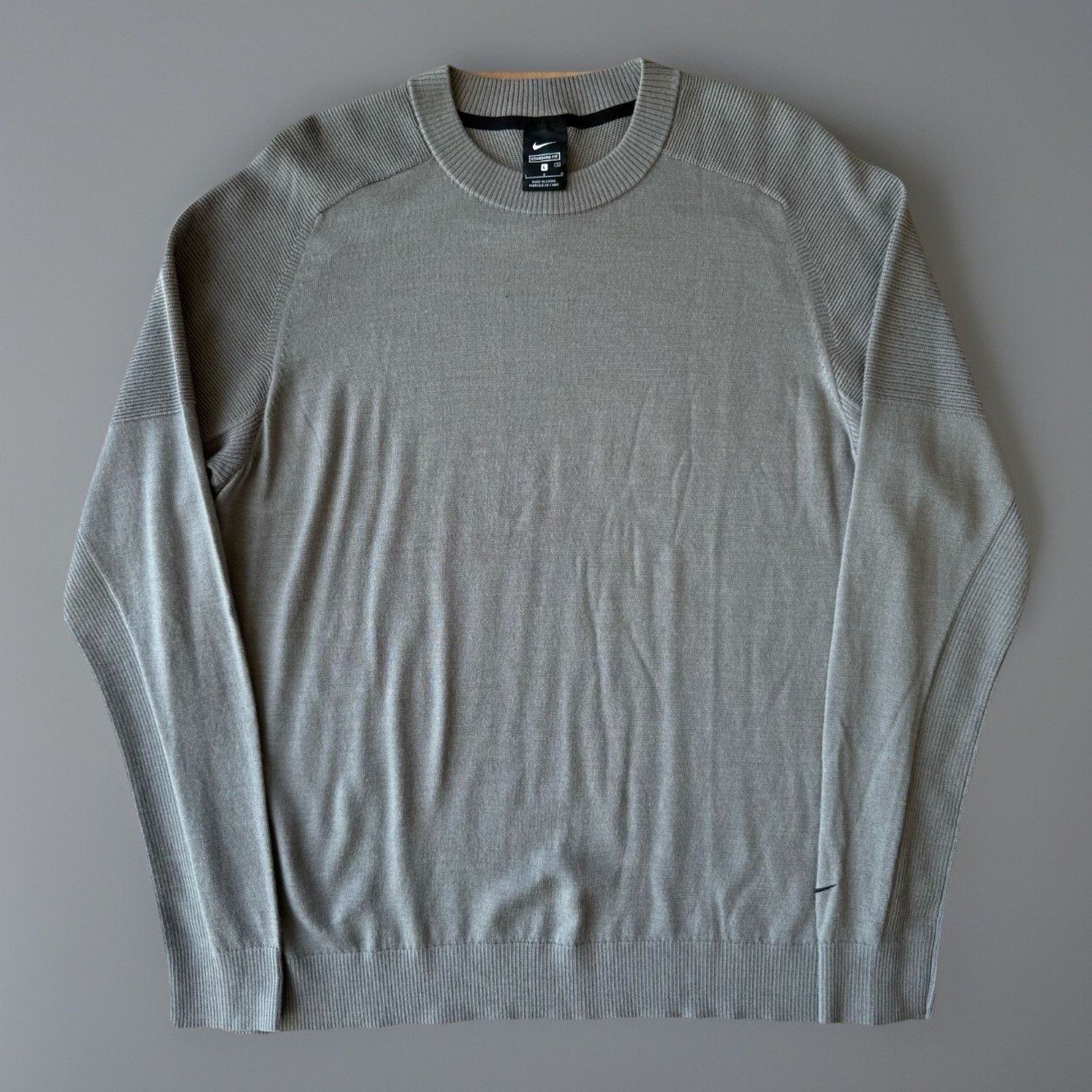Nike Nike Tiger Woods Sweater Large Gray Polyester Wool Pullover Size US L / EU 52-54 / 3 - 1 Thumbnail