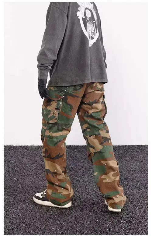 Designer × Japanese Brand × Vintage skate hiphop paint cargo pants Size US 32 / EU 48 - 2 Thumbnail