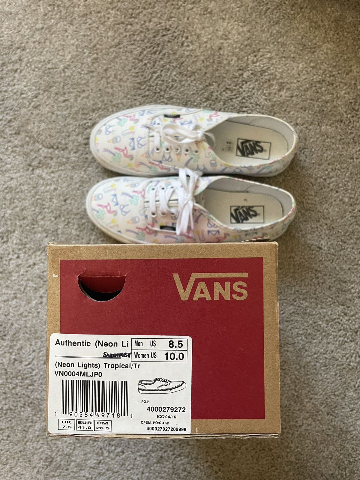 Vans Vans Authentic Neon Lights Tropical Size US 8.5 / EU 41-42 - 9 Thumbnail