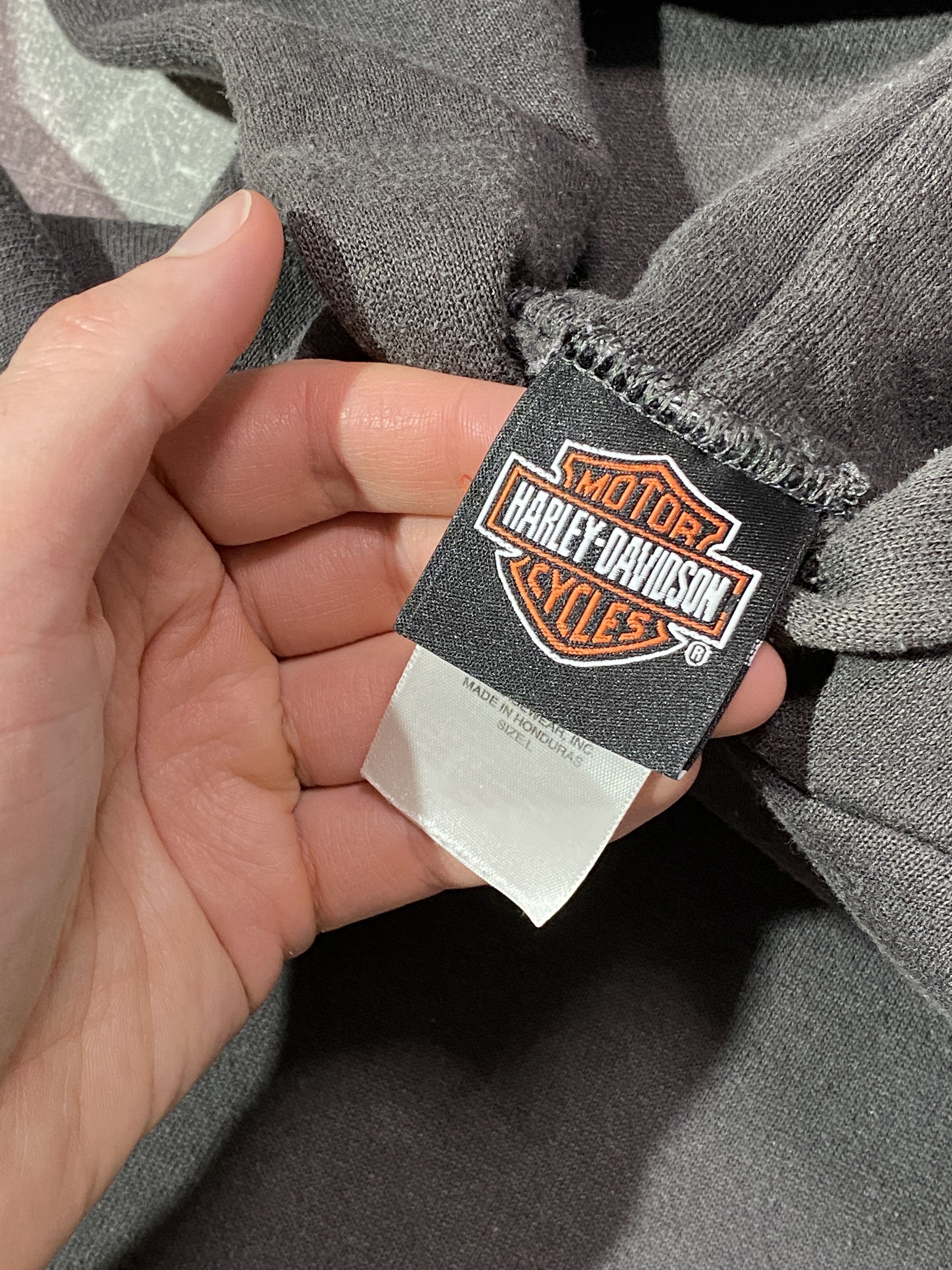 Harley Davidson Vintage 2002s Harley Davidson Skull Logo Hoodie Size US L / EU 52-54 / 3 - 12 Thumbnail
