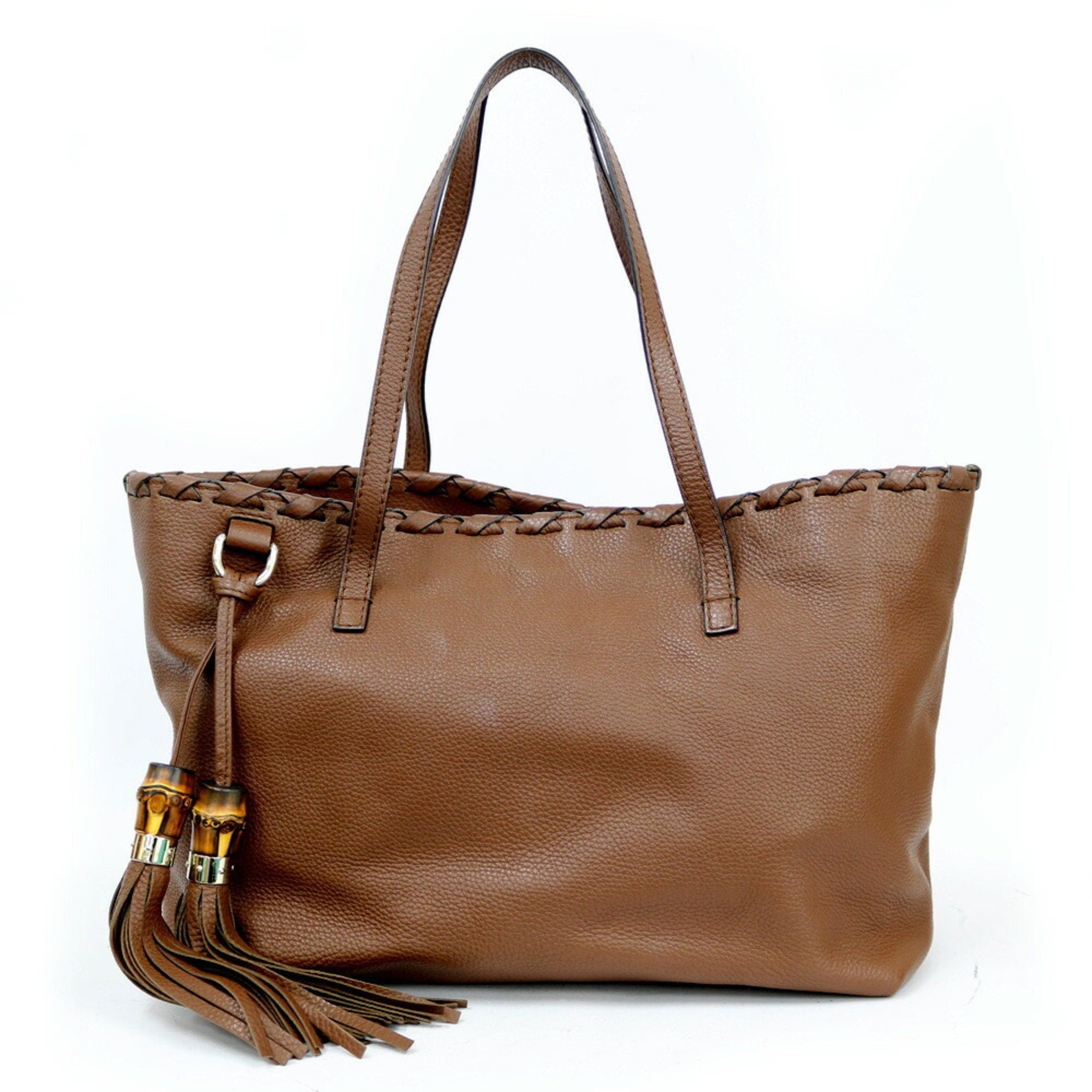 image of Gucci Shoulder Bag Bamboo Brown Ladies in Black, Women's