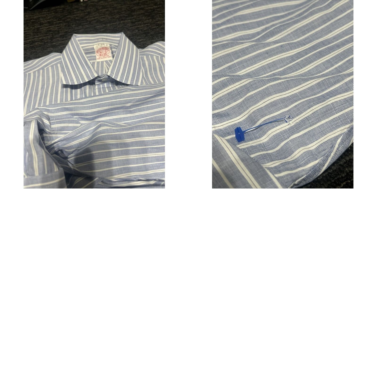Brooks Brothers VINTAGE Brooks Brothers Shirt Mens Collared Button-Up 100% Cotton White Red 16 1/2-36 Long Sleeve XS? Size US L / EU 52-54 / 3 - 9 Thumbnail