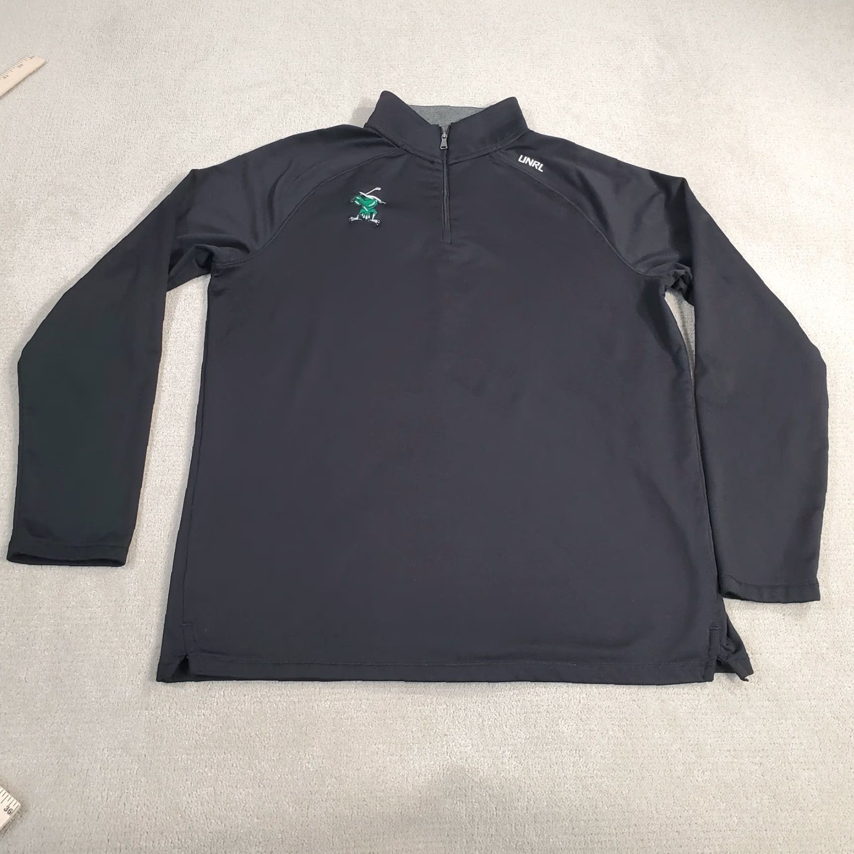 Vintage UNRL 1/4 Zip Pullover Mens M Black Shirt Jacket Performance Stretch Golf Logo Size US M / EU 48-50 / 2 - 2 Thumbnail