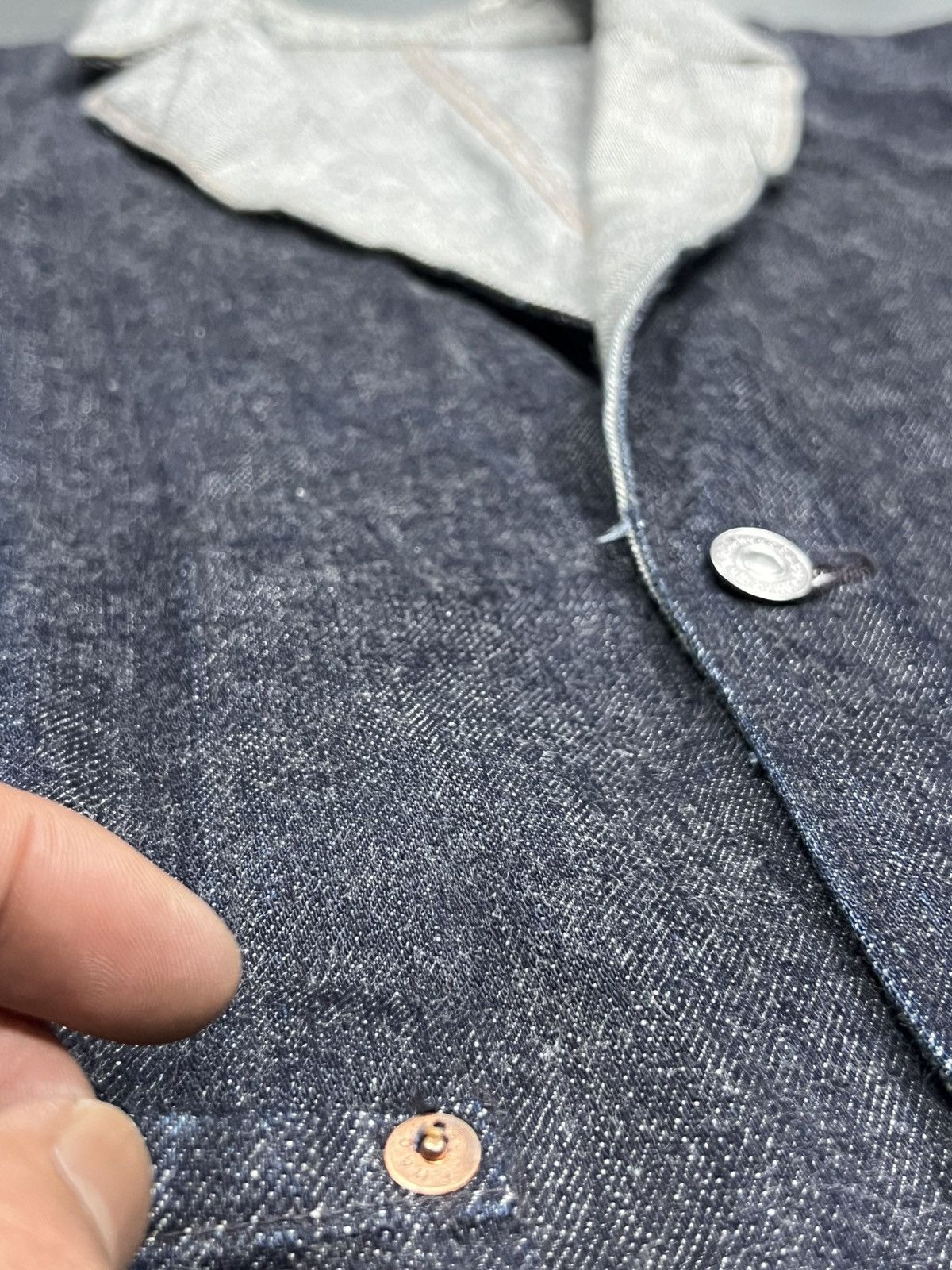 Other Japanese Denim Blazer C.S.F. | Tailored Jacket | Rare Size 38R - 6 Thumbnail