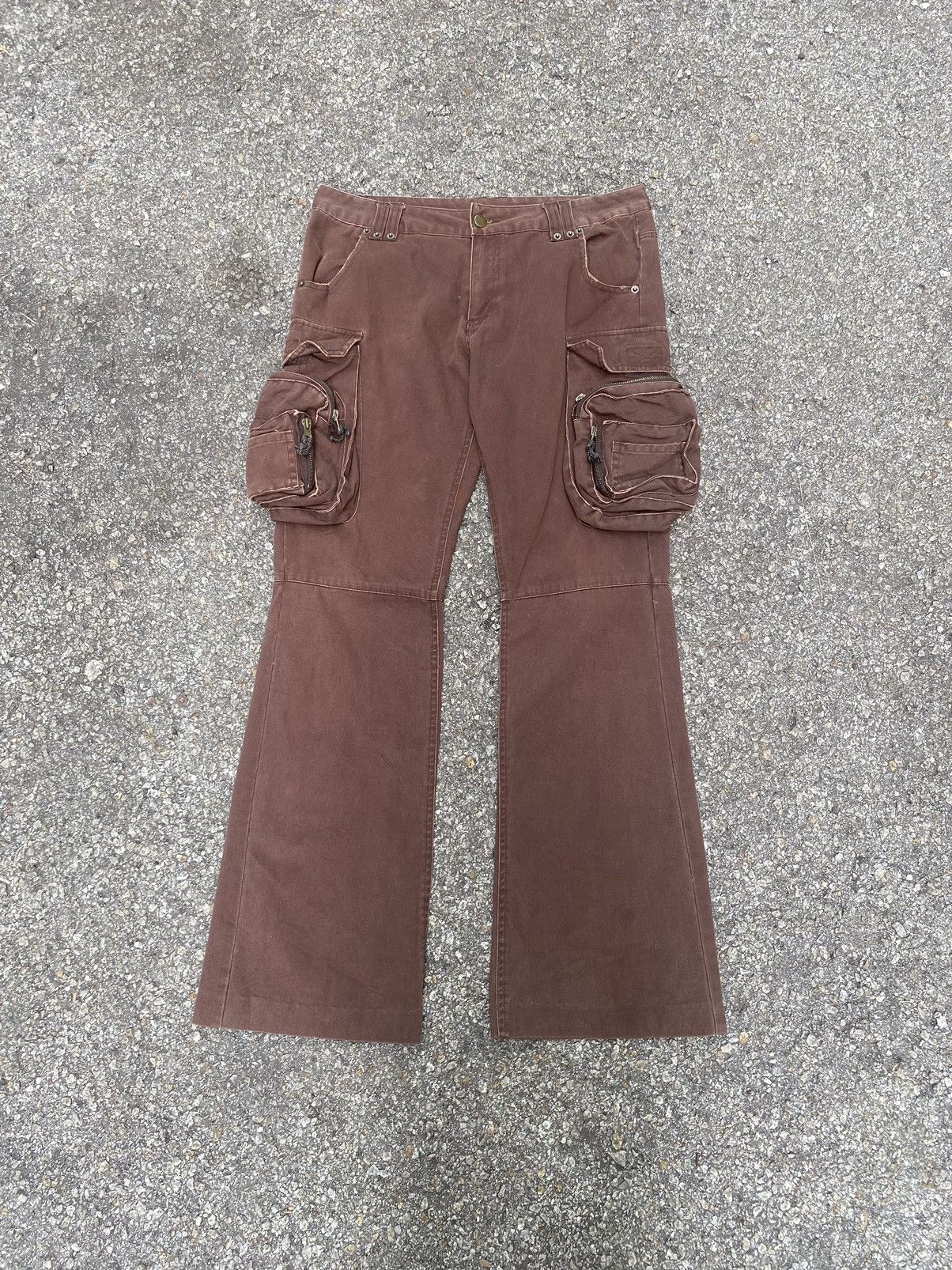 Hysteric Glamour Flared Cargo AGATE Multi Pocket Monkey Pants Cyber Grunge Size US 30 / EU 46 - 1 Thumbnail