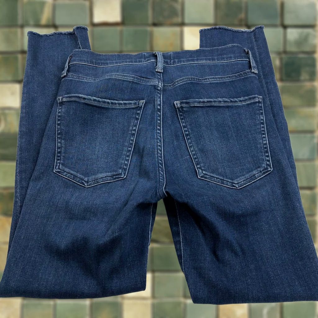 Agolde AGOLDE Jeans 5-Pocket Distressed Mid Rise Stretch Sophie Crop 25 (25W 26L) A018-3005 Womens Jeans Size 42" / US 20 - 1 Thumbnail