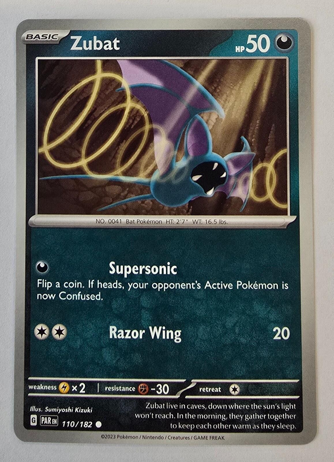 Pokemon Zubat Pokémon card from Paradox Rift Size ONE SIZE - 1 Thumbnail