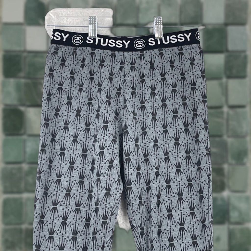 Logo 7 Stussy Black Pull On Logo Legging Pants Womens Small Elastic Waist Stretch Size 28" / US 6 / IT 42 - 1 Thumbnail