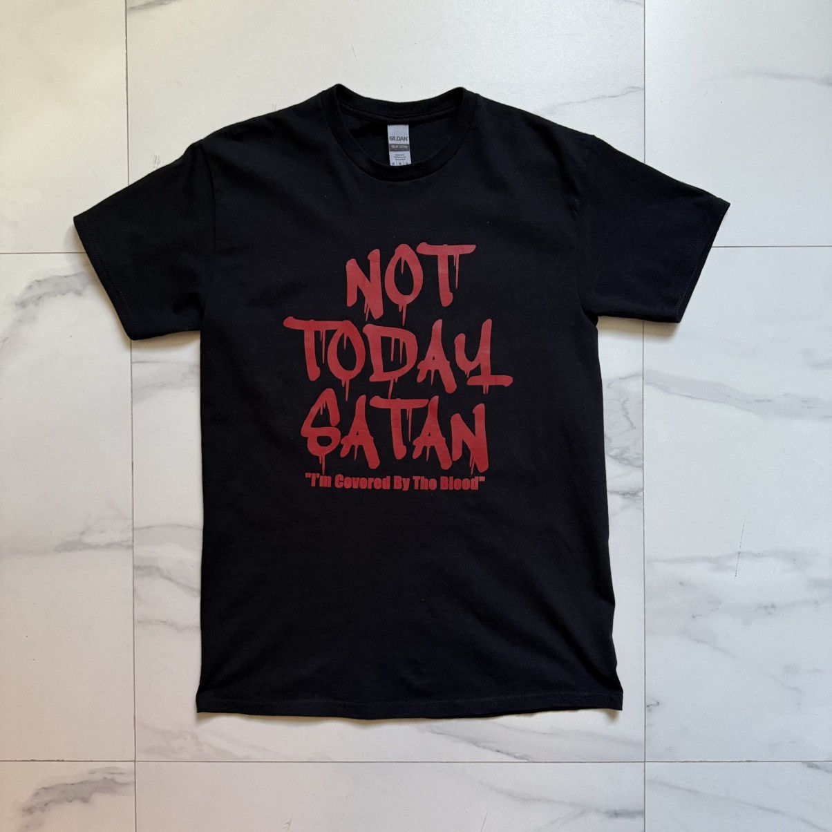 Rap Tees KB Not Today Satan Christian Rap Tee Size US M / EU 48-50 / 2 - 2 Thumbnail
