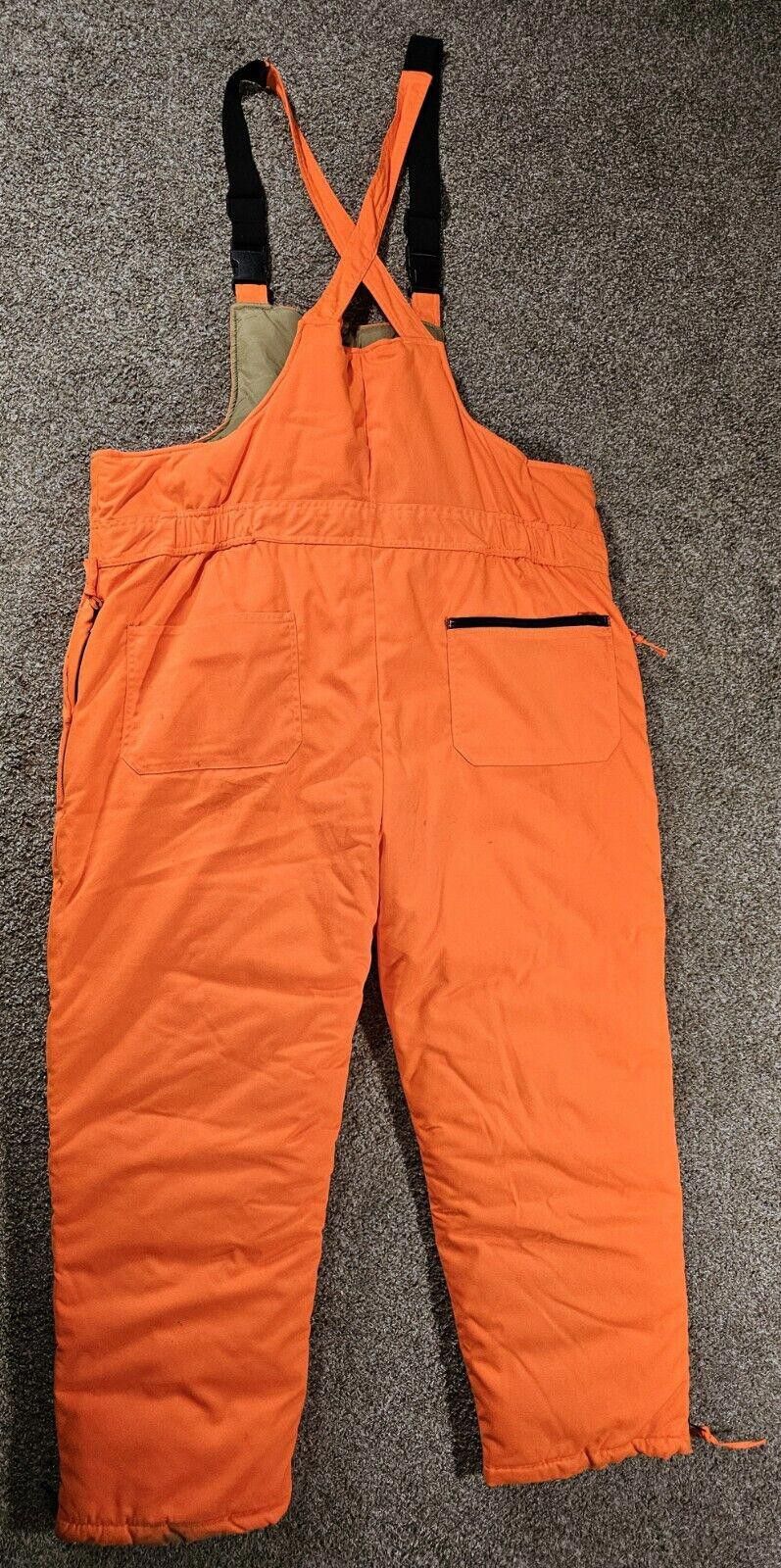 Designer Insulated Bib Overalls 3X Blaze Orange Hunt Mount'n Prairie Size ONE SIZE - 11 Thumbnail