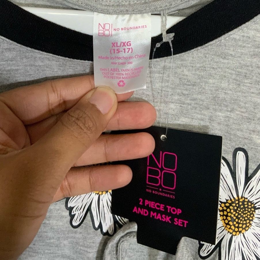 Unknown London No Boundaries Gray Daisy Ringer Long Sleeve Top Size XL NWT Size XL / US 12-14 / IT 48-50 - 3 Thumbnail