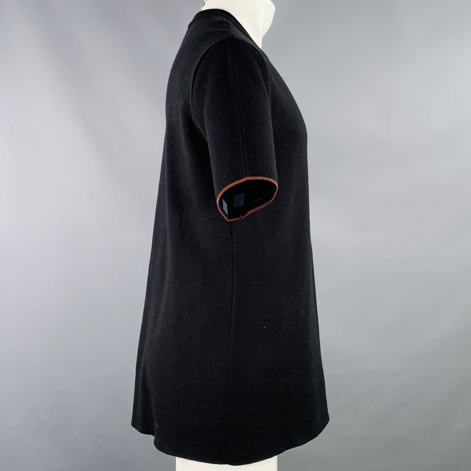 Calvin Klein CALVIN KLEIN Black Knit Viscose Virgin Wool T-shirt Size US S / EU 44-46 / 1 - 3 Thumbnail