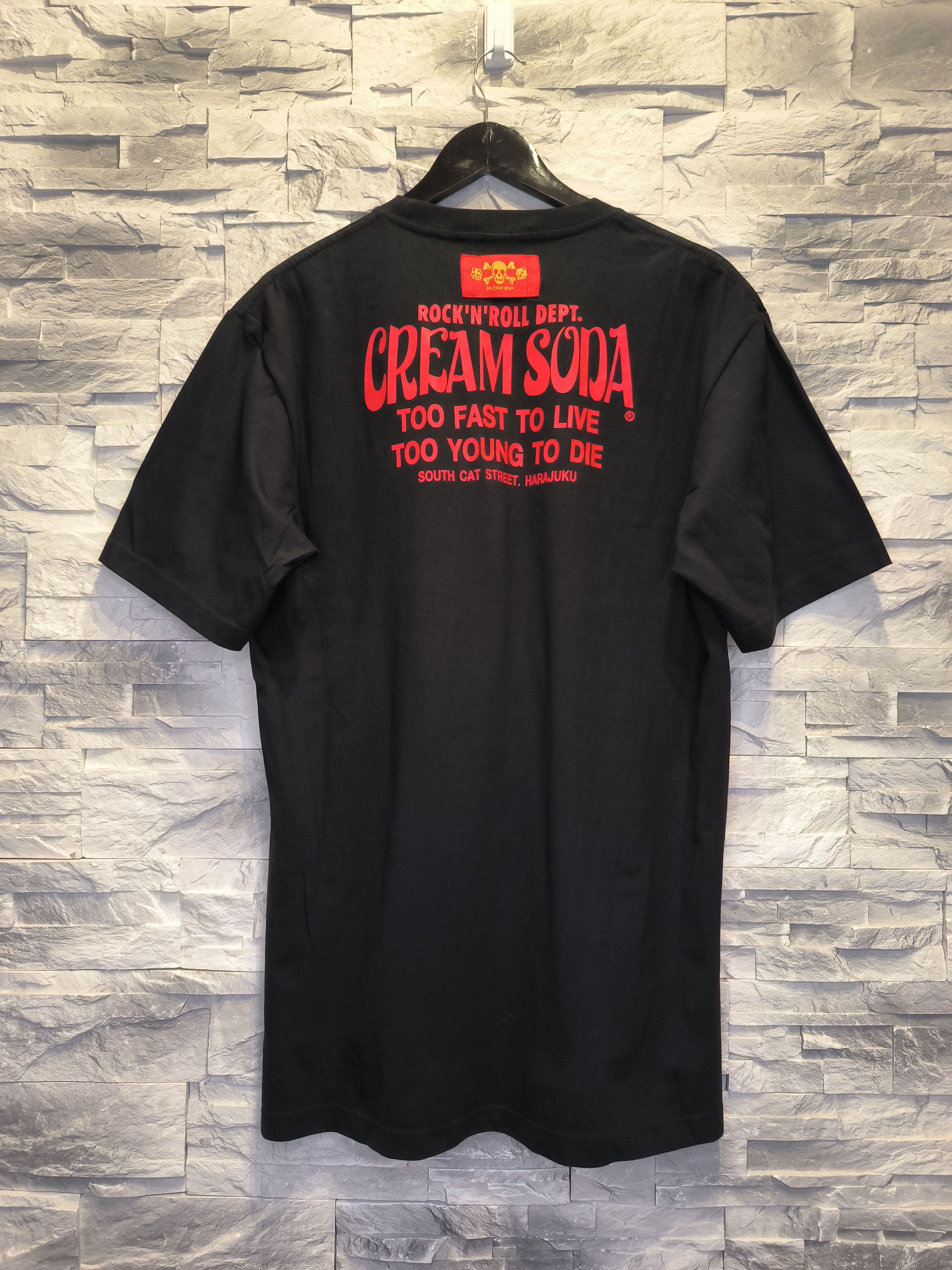 Japanese Brand Cream Soda T-Shirt Print Big Logo Modern Classic Tee Size US L / EU 52-54 / 3 - 2 Thumbnail
