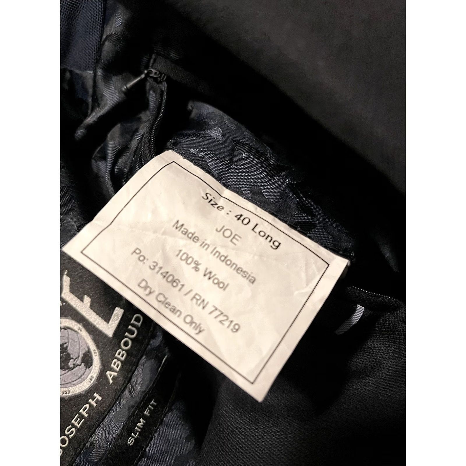 Joseph Abboud Joseph Abboud Blazer Jacket - Navy Slim Fit Wool 40L Two-Button Long Jacket Men's 40L Blue Size 40R - 5 Thumbnail
