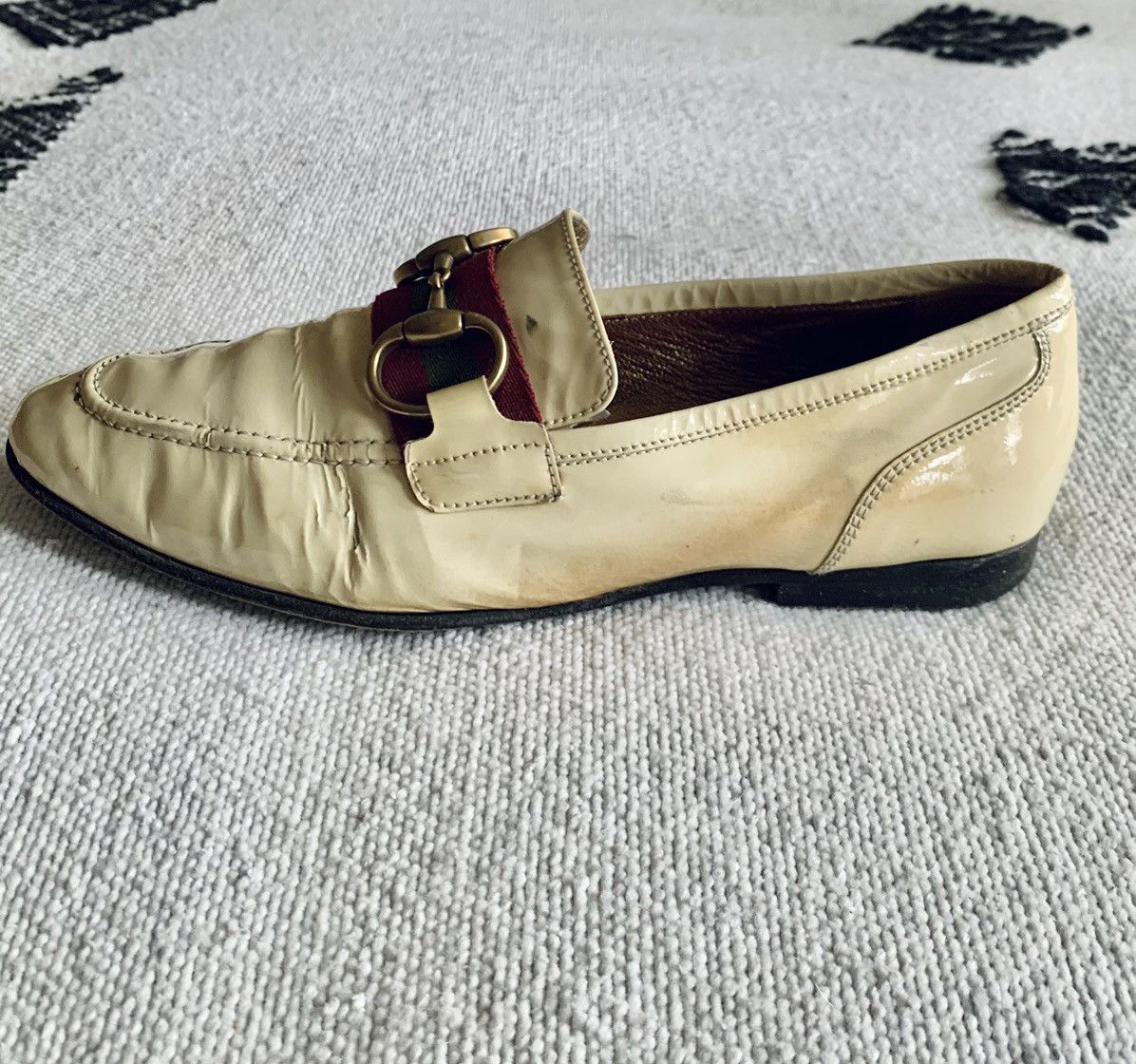 Gucci Gucci Brixton beige horsebit 35,5 loafer Size US 6 / IT 36 - 3 Thumbnail