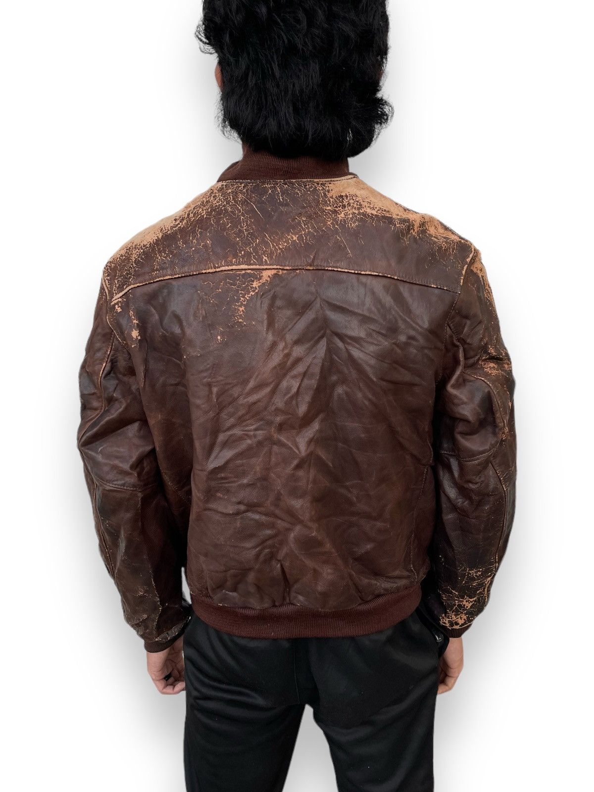 Golden Bear 🔥Vintage Golden Bear Genuine Leather Flight Bomber Jacket Size US M / EU 48-50 / 2 - 3 Thumbnail