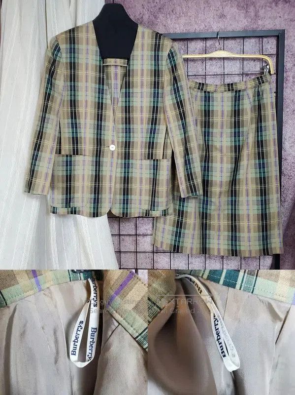 Burberry Burberry Beige Checkered Long Sleeve Cardigan. Size M / US 6-8 / IT 42-44 - 1 Thumbnail