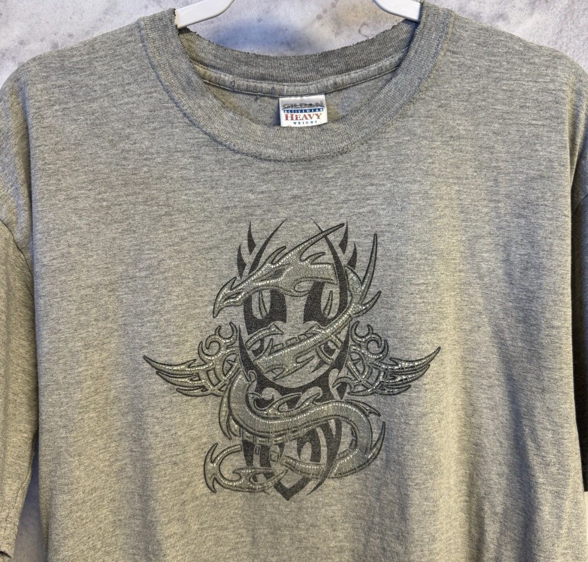 Vintage Vintage Y2K Dragon Tribal T Shirt Mens Large Gray Short Slee Size US L / EU 52-54 / 3 - 1 Thumbnail