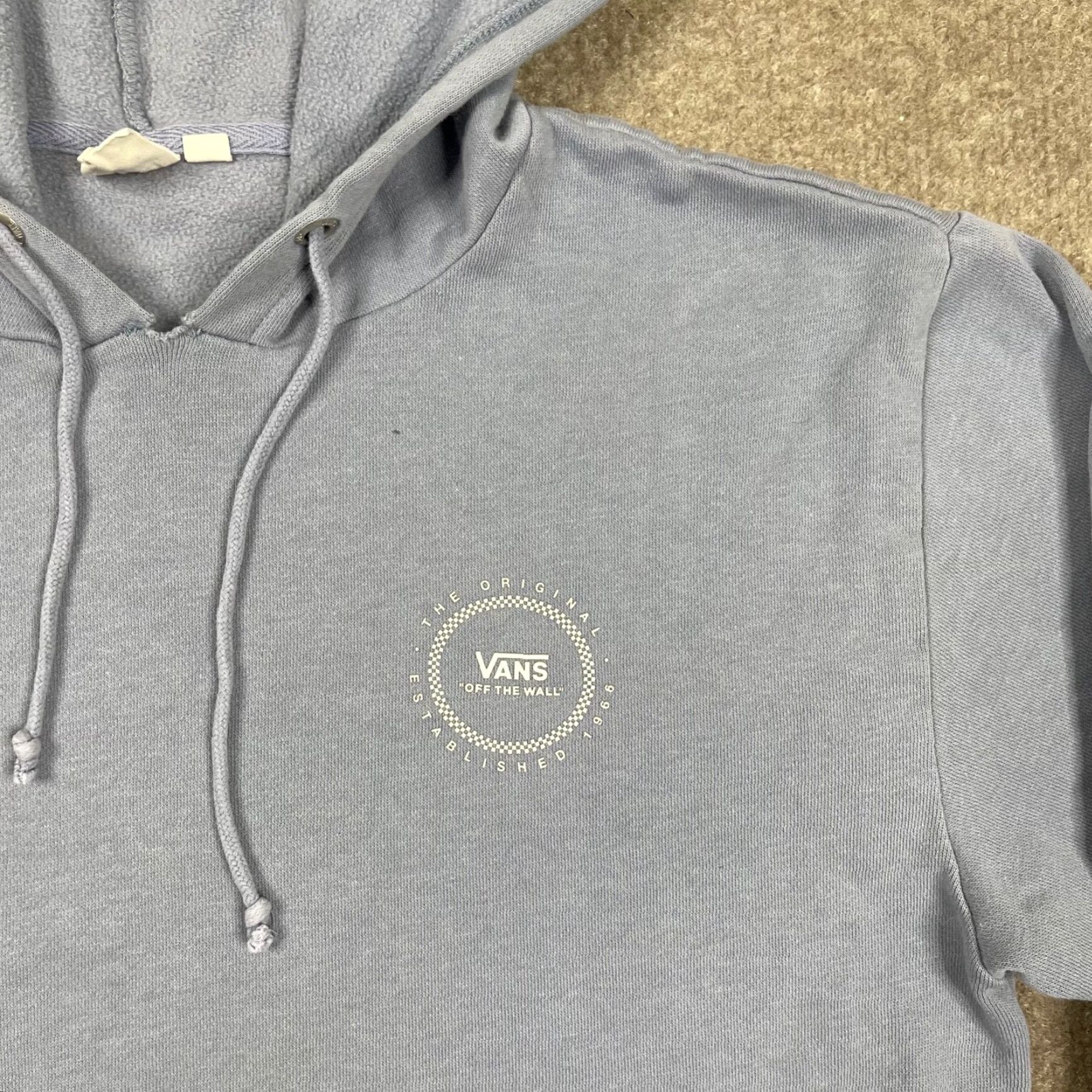 Vans Vans Hoodie WOMEN'S Size M Blue Pullover Hooded Sweatshirt CROPPED Skateboarding Size M / US 6-8 / IT 42-44 - 5 Thumbnail