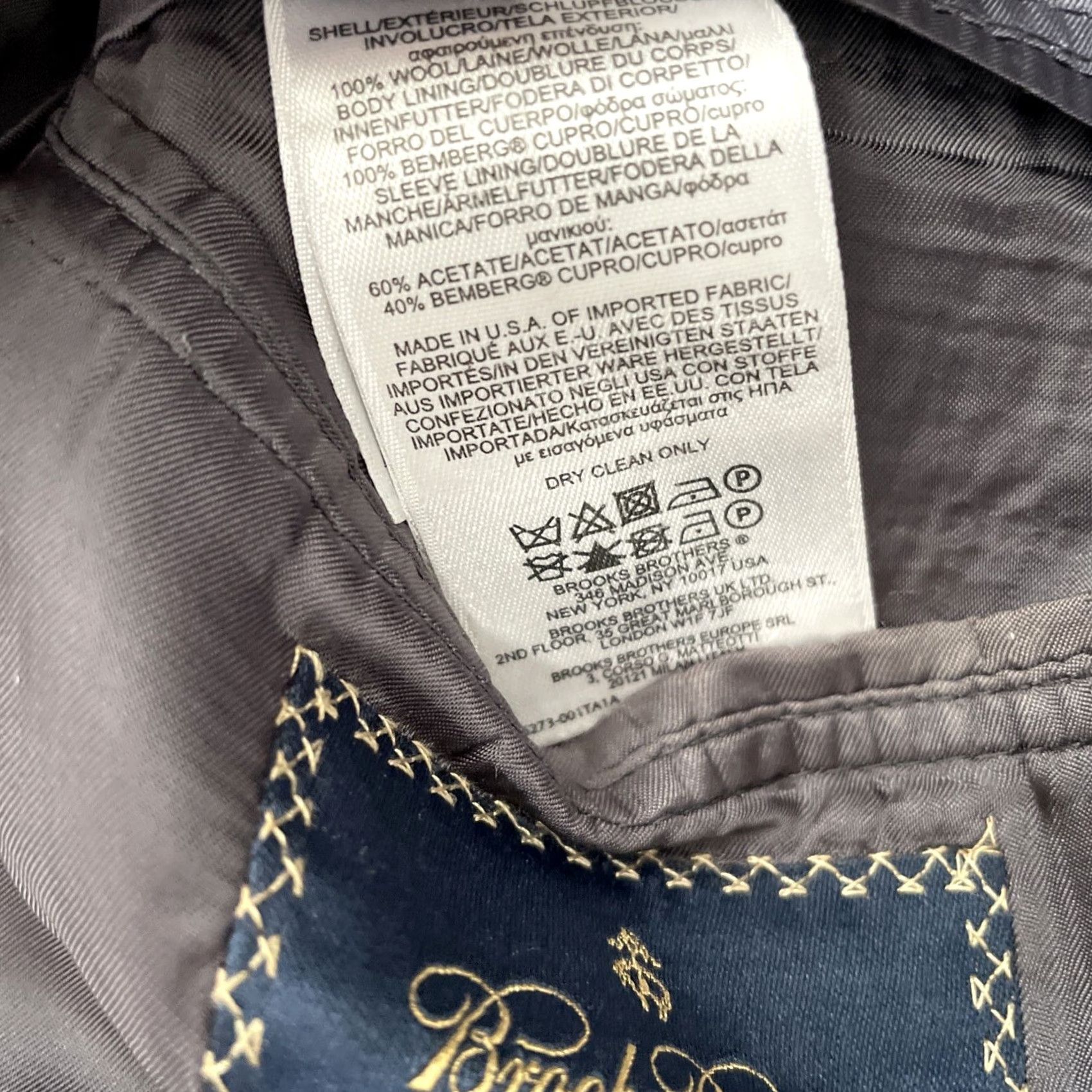 Brooks Brothers Brooks Brothers Sport Coat Gray 44L Wool Pinstripe Single-Breasted Two-Button Classic Dress Coat jacket Men Size US S / EU 44-46 / 1 - 5 Thumbnail