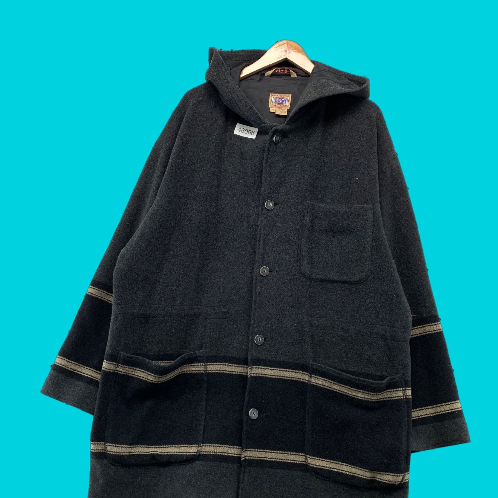 Gap VINTAGE Gap Men Coat Wool Oversized 80s Gray Hood Wool Coat M Gray 80s Style Casual Mens Size US M / EU 48-50 / 2 - 1 Thumbnail