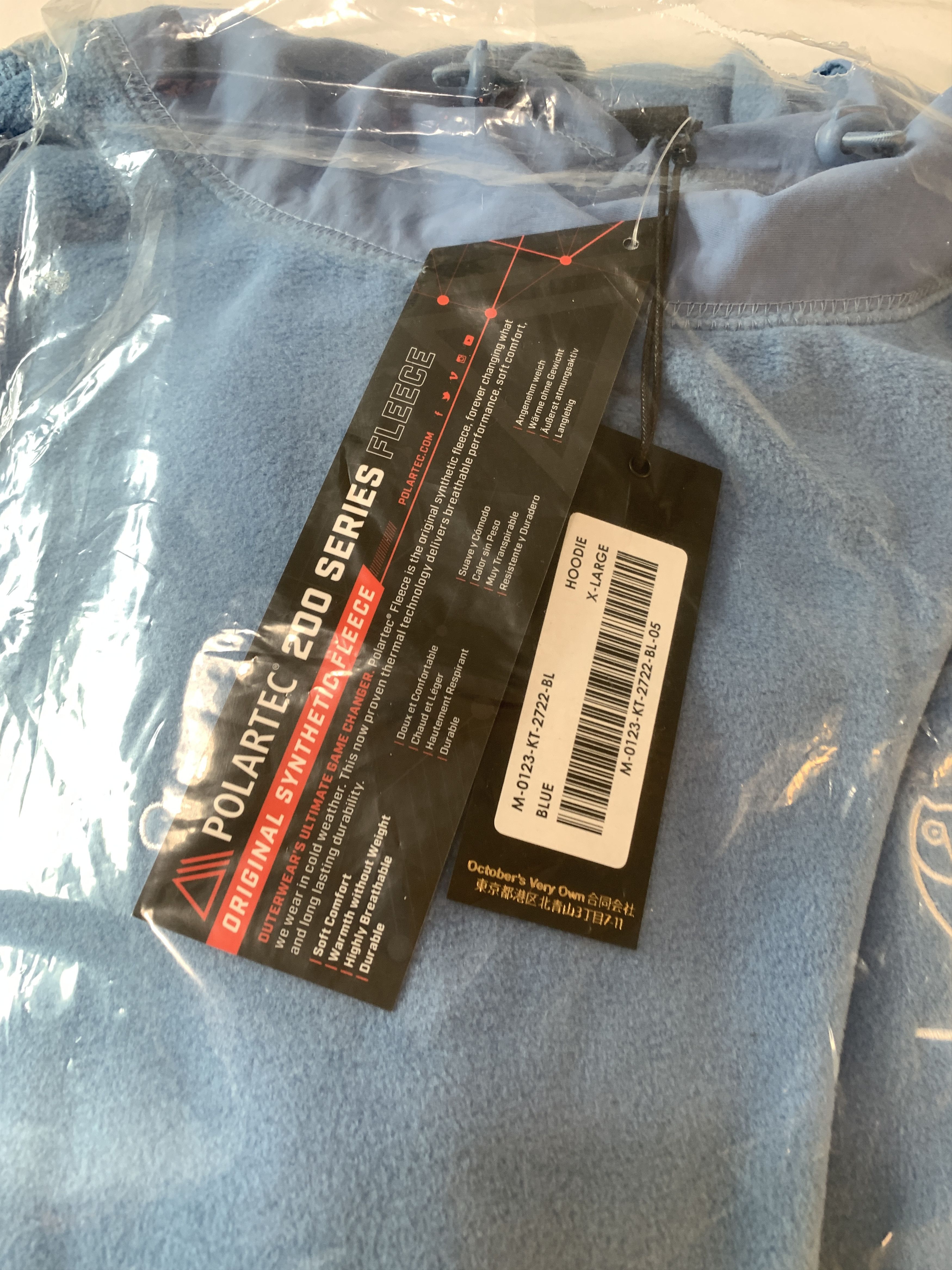 Drake *RARE* OVO Polartec Thermal Pro Microfleece Hoodie Blue Size US XL / EU 56 / 4 - 6 Thumbnail