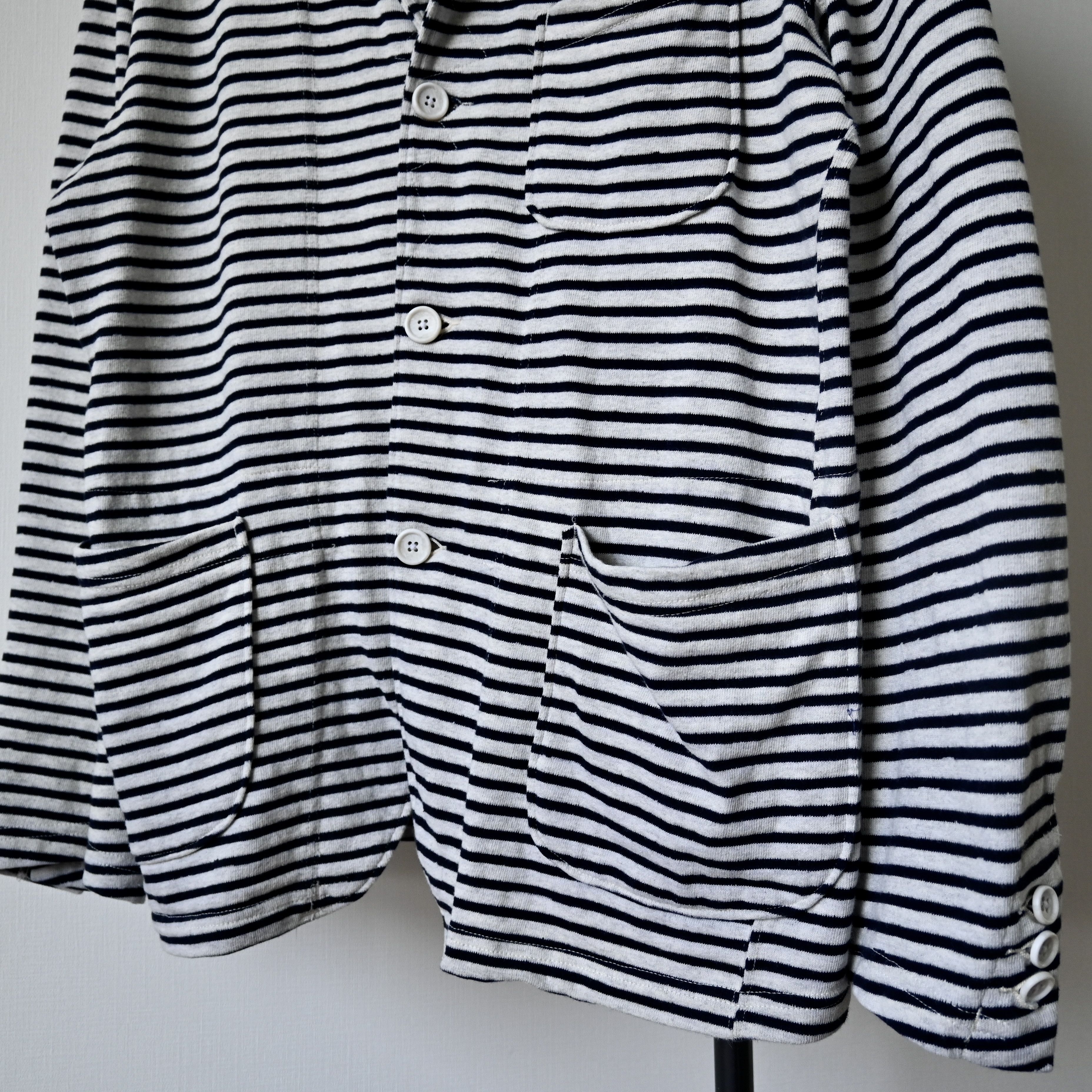 Engineered Garments Engineered Garments "Knit Jacket" striped jersey blazer, XL Size US XL / EU 56 / 4 - 8 Thumbnail