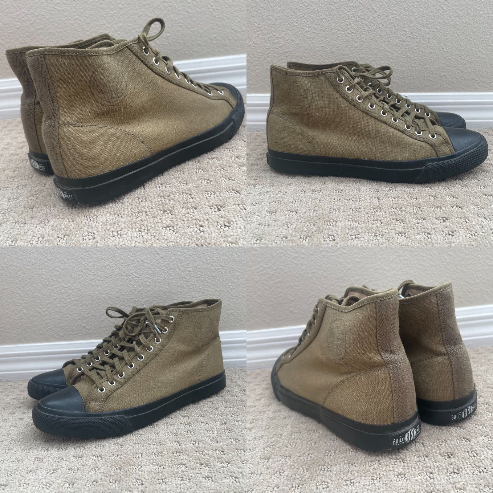 Ralph Lauren Ralph Lauren RRL Double RL Mayport Canvas Sneakers Men 11 Olive Drab Designer Shoes High Top Casual Rubber Lining Canvas Size US 11 / EU 44 - 8 Thumbnail