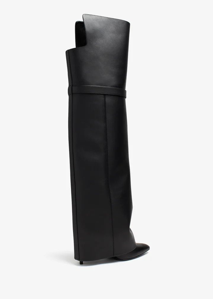 Givenchy o1lv12m0326 Shark Lock Stiletto Otk Boots in Black Size US 5 / IT 35 - 3 Thumbnail