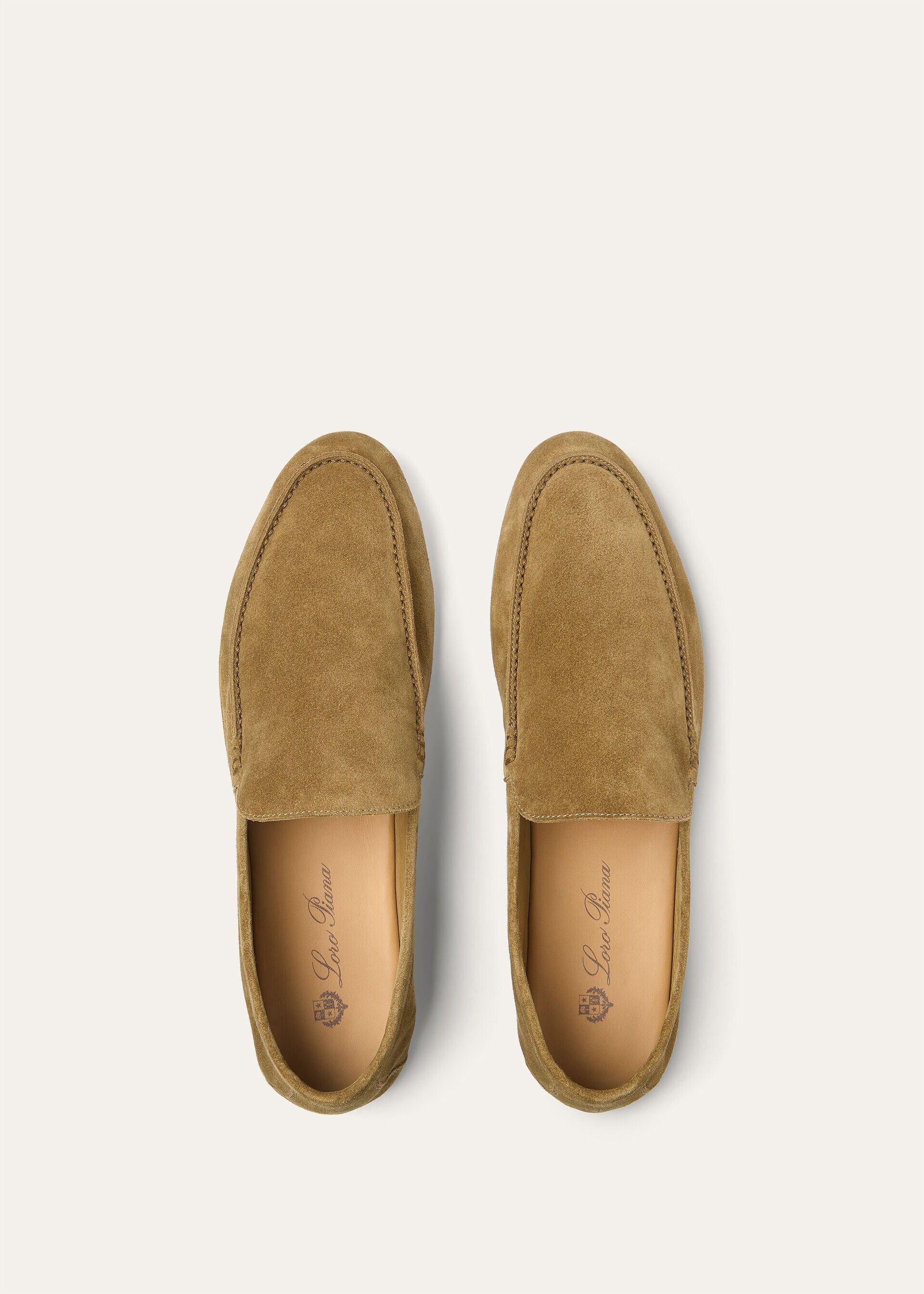 Loro Piana os11x0226 FAQ5514 Summer Anton Loafers in Savana Bark Size US 8 / EU 41 - 6 Thumbnail