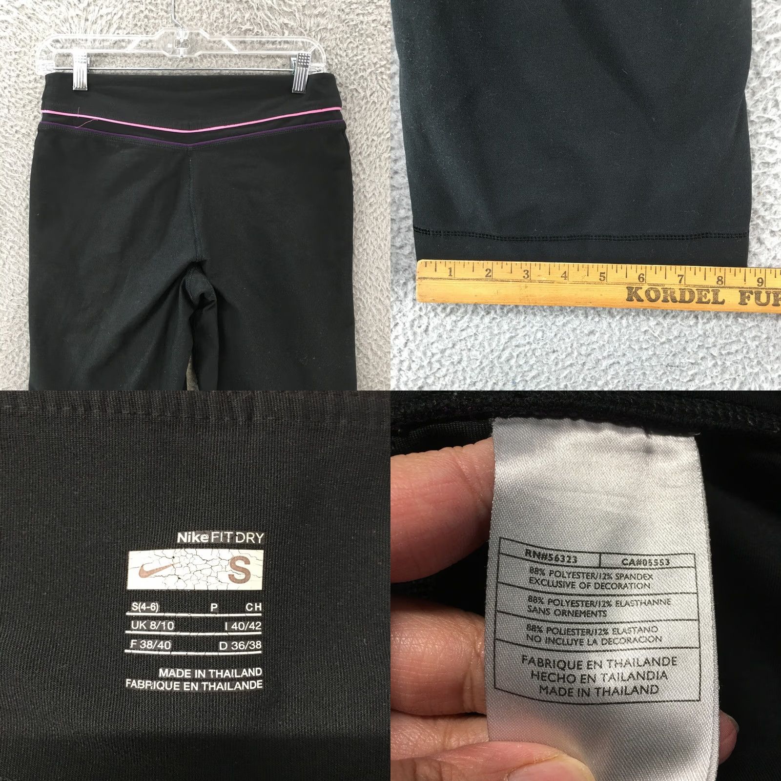 Nike Nike Dri-Fit Wide-Leg Sweat Shorts Womens Small Black Mid Rise Size 28" / US 6 / IT 42 - 8 Thumbnail