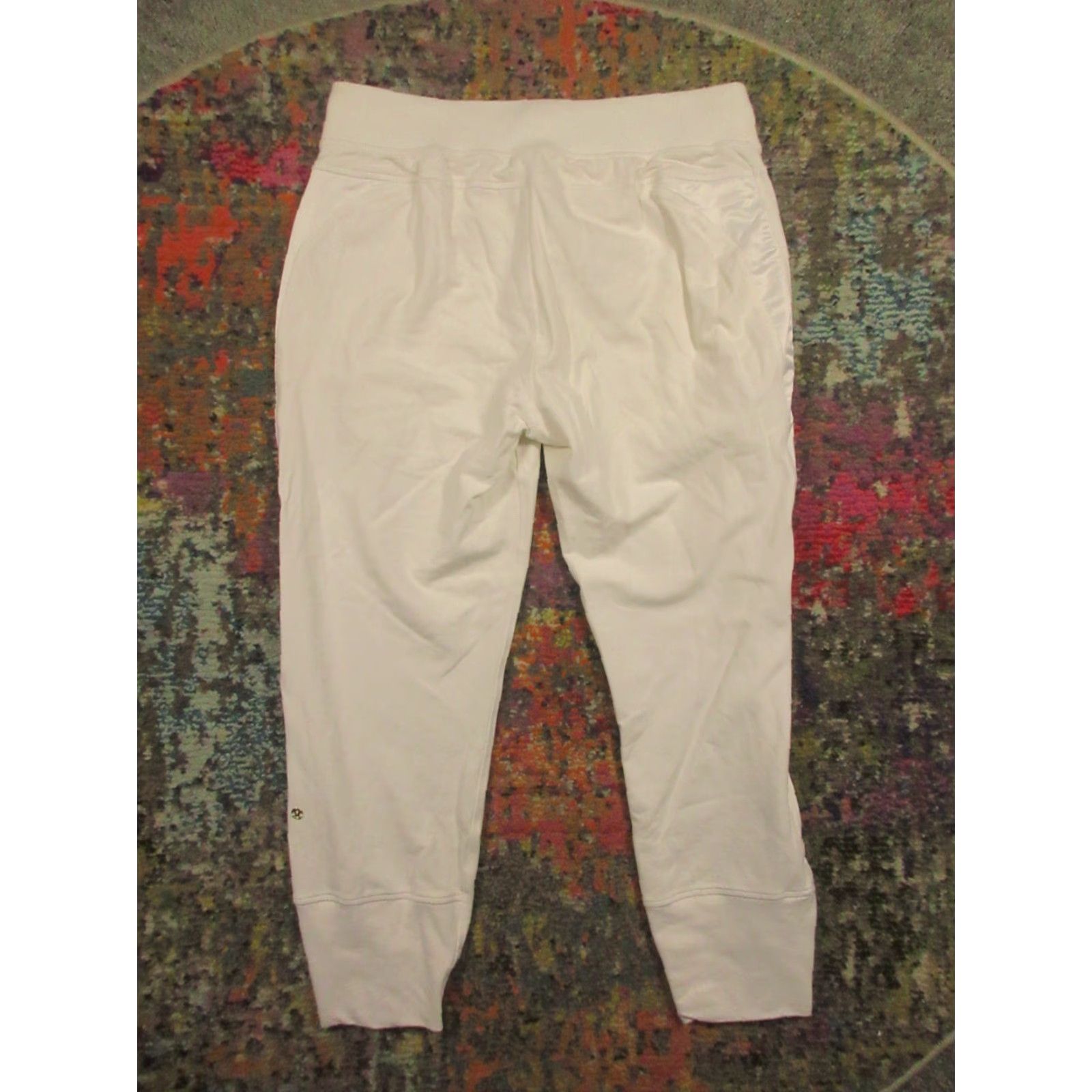 Lululemon Lululemon Jogger Women Size 8 White Cotton Stretch Performance Tapered Leg Pockets Elastic Waist 30x26 Activewear Size 30" / US 8 / IT 44 - 2 Thumbnail