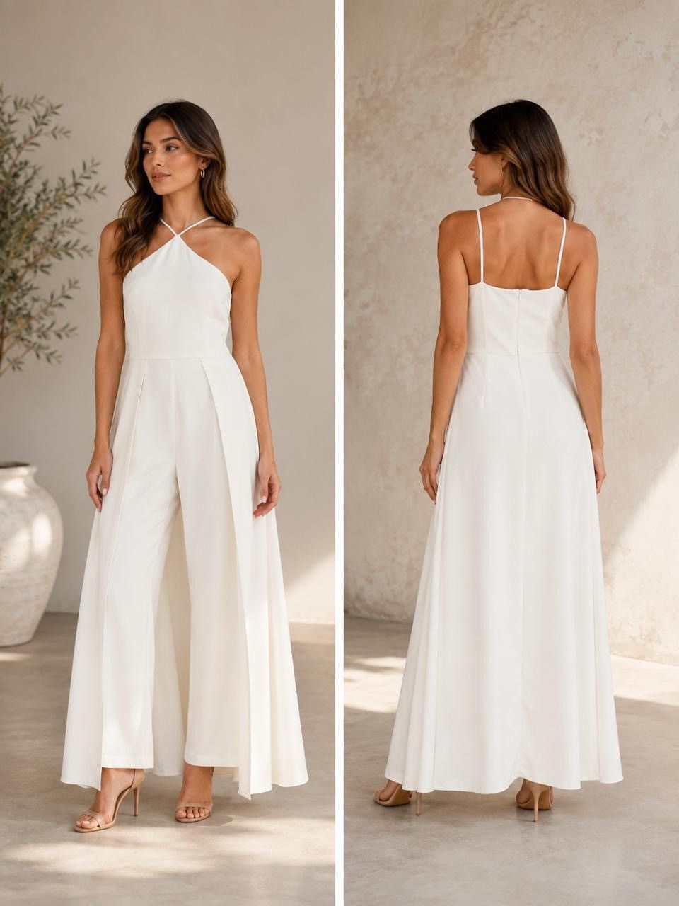 Other JULIA JORDAN Halter Neck Skirt Overlay Jumpsuit Size 30" / US 8 / IT 44 - 1 Thumbnail
