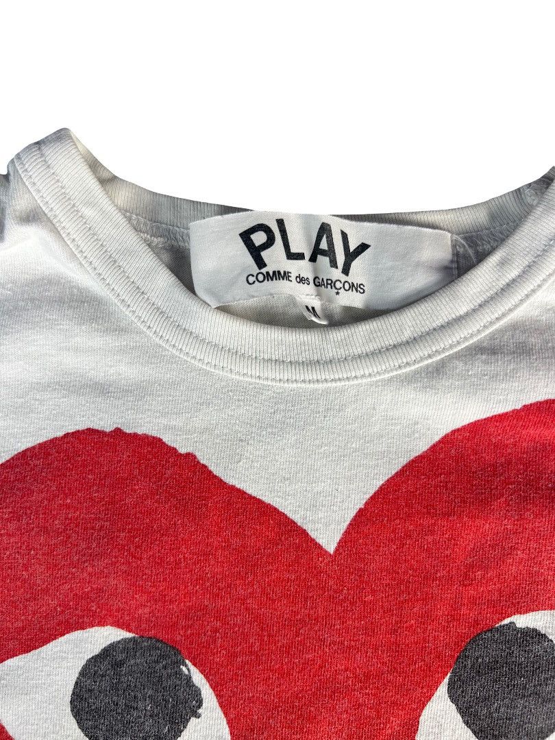 Comme des Garcons CDG Play Red Heart Tee – White – Size M Size US M / EU 48-50 / 2 - 2 Thumbnail